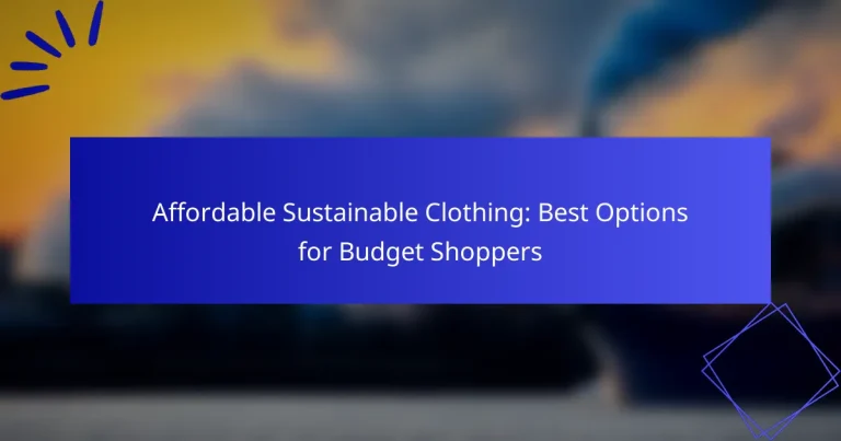 Affordable Sustainable Clothing: Best Options for Budget Shoppers