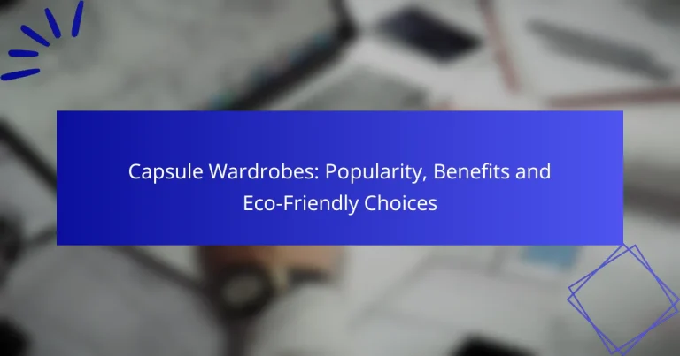 Capsule Wardrobes: Popularity, Benefits and Eco-Friendly Choices