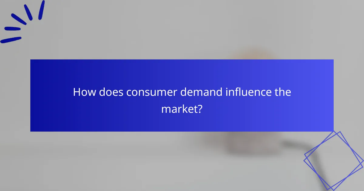 How does consumer demand influence the market?